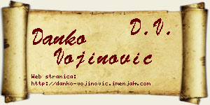Danko Vojinović vizit kartica